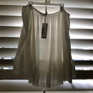 White sheer off the shoulder top